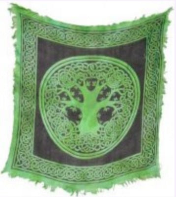 Green and Black Tree of Life Altar Cloth