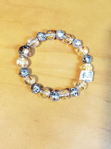 Buddha Om Spiritual Bracelet clear crystals