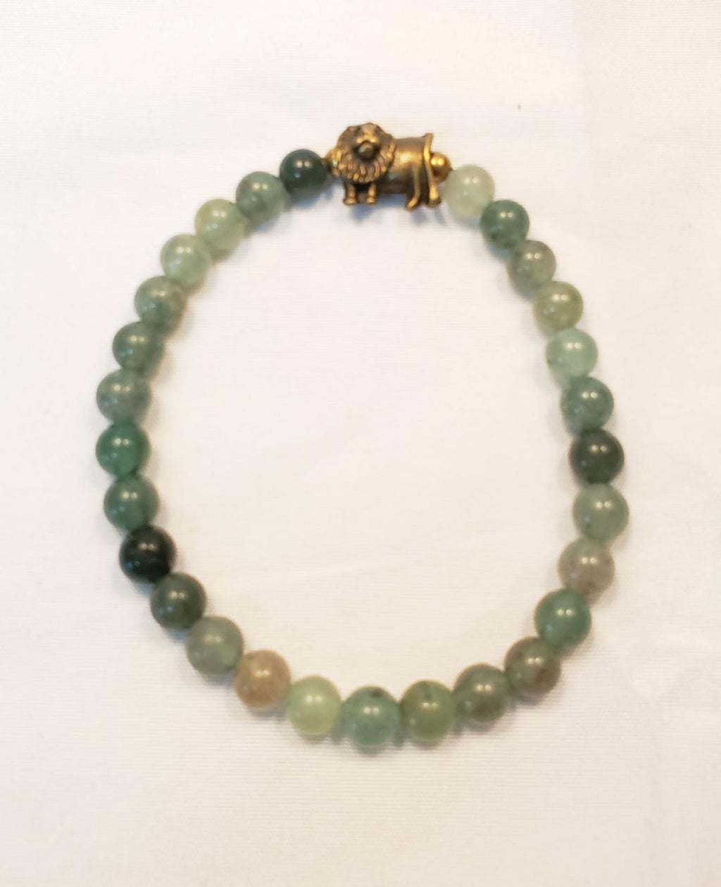 Jade, green agate bracelet