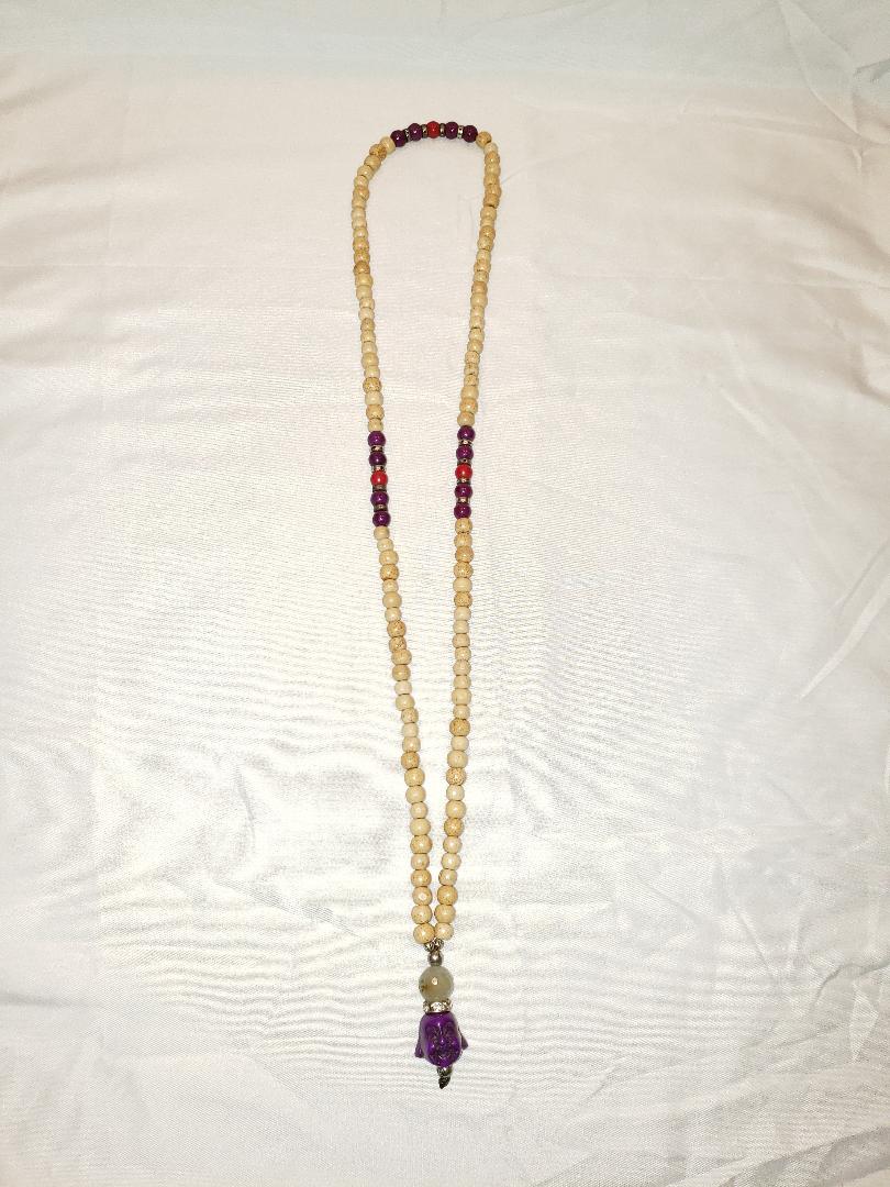 White Jade 108 Buddha Beads Necklace